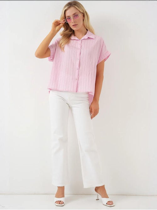 Chemise rayée à manches courtes bdart - Kiabi