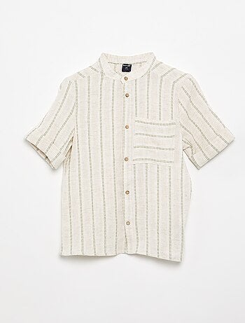 Chemise rayée à manches courtes