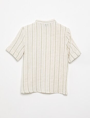 Chemise rayée à manches courtes