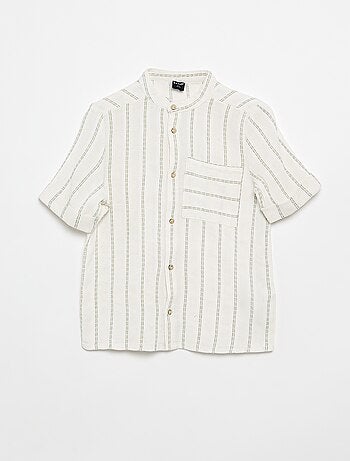 Chemise rayée à manches courtes