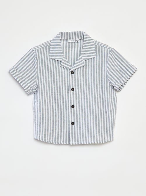 Chemise rayée à manches courtes - Kiabi