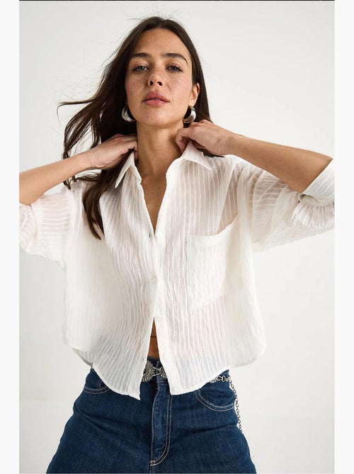 Chemise rayée à manches courtes et poche unique lucci - Kiabi Chemise rayée à manches courtes et poche unique lucci - Kiabi