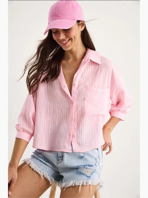 Chemise rayée à manches courtes et poche unique lucci - Kiabi Chemise rayée à manches courtes et poche unique lucci - Kiabi