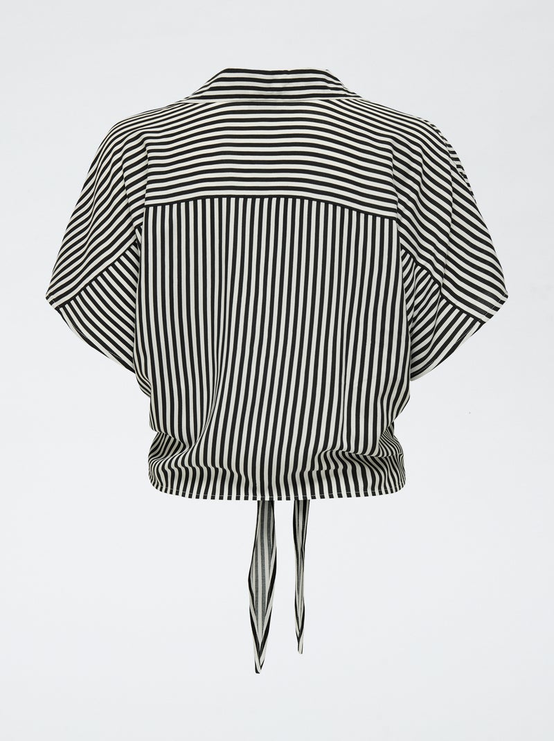Chemise rayée à manches courtes 'JDY' BLEU - Kiabi