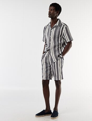 Chemise rayée à manches courtes