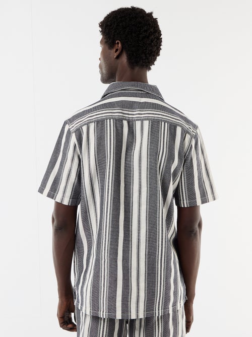 Chemise rayée à manches courtes - Kiabi