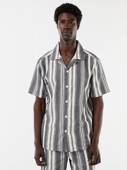 Chemise rayée à manches courtes - Kiabi