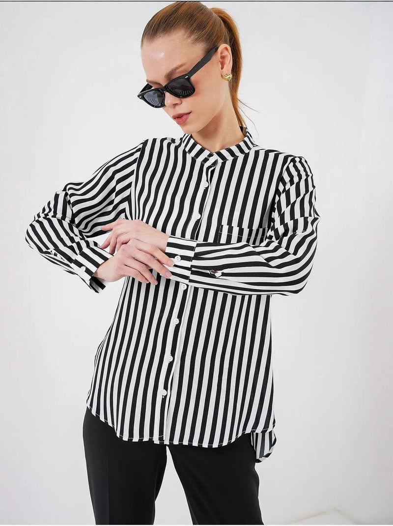Chemise rayée à manches longues bdart Blanc - Kiabi