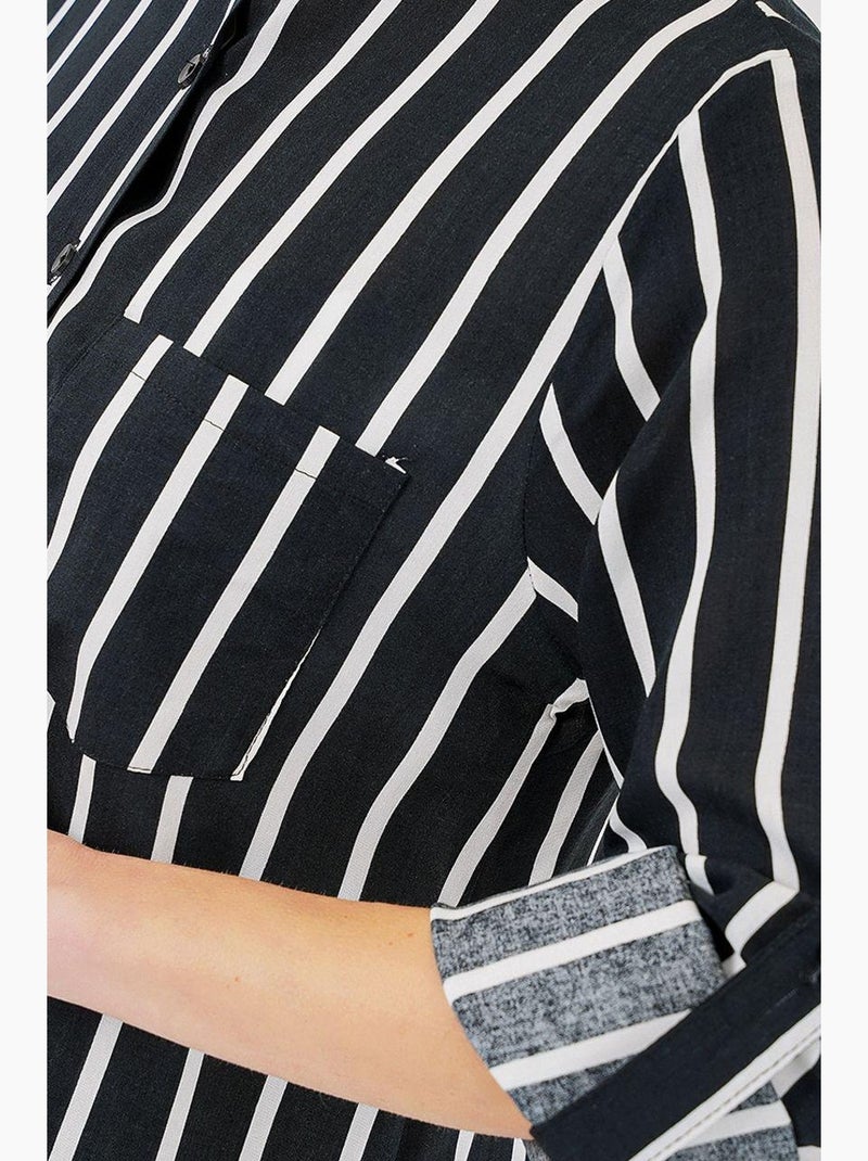 Chemise rayée à manches longues bdart Noir - Kiabi