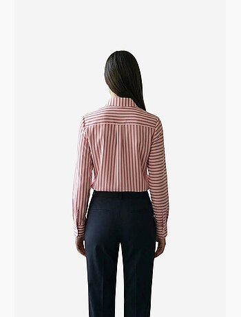 Chemise rayée à manches longues et boutonnage my fashion
