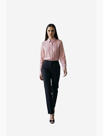 Chemise rayée à manches longues et boutonnage my fashion