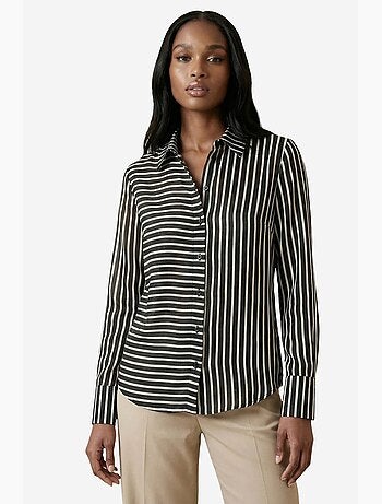 Chemise rayée à manches longues et boutonnage my fashion