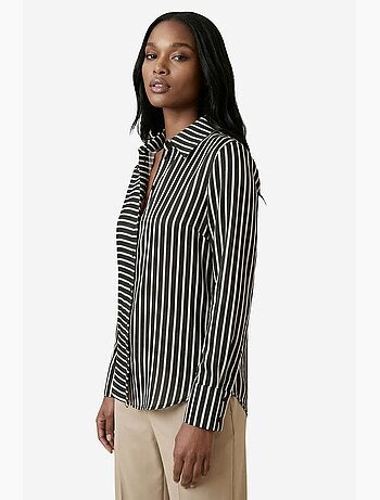 Chemise rayée à manches longues et boutonnage my fashion