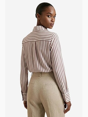 Chemise rayée à manches longues et boutonnage my fashion