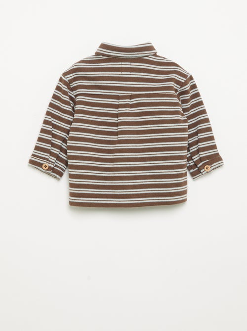 Chemise rayée à manches longues - Kiabi Chemise rayée à manches longues - Kiabi