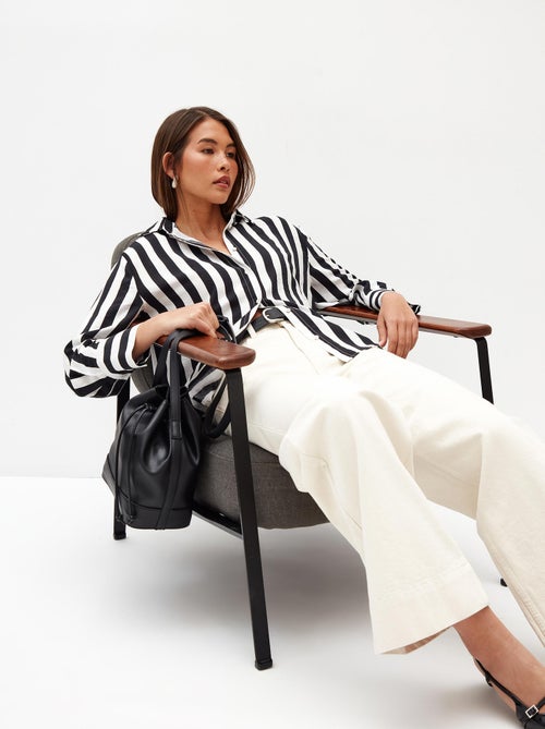 Chemise rayée à manches longues MO Fashion - Kiabi