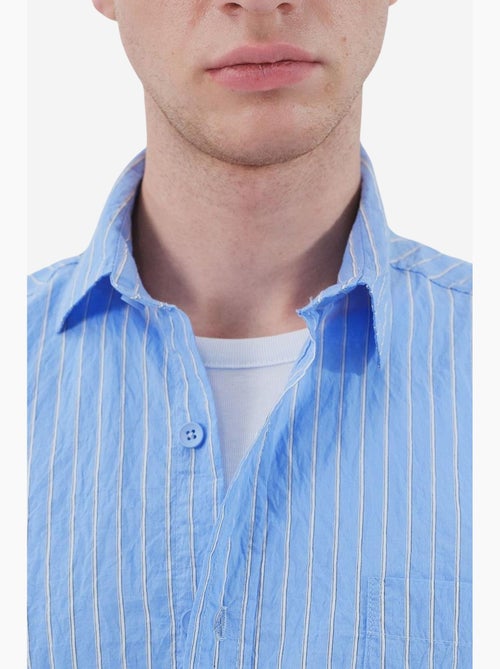 Chemise rayée à manches longues pour homme avec broderie giesto - Kiabi Chemise rayée à manches longues pour homme avec broderie giesto - Kiabi