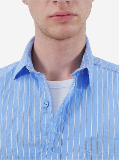 Chemise rayée à manches longues pour homme giesto avec broderie - Kiabi Chemise rayée à manches longues pour homme giesto avec broderie - Kiabi