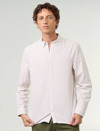 Chemise rayée avec col boutonné