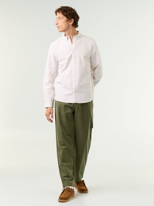 Chemise rayée avec col boutonné - Kiabi Chemise rayée avec col boutonné - Kiabi