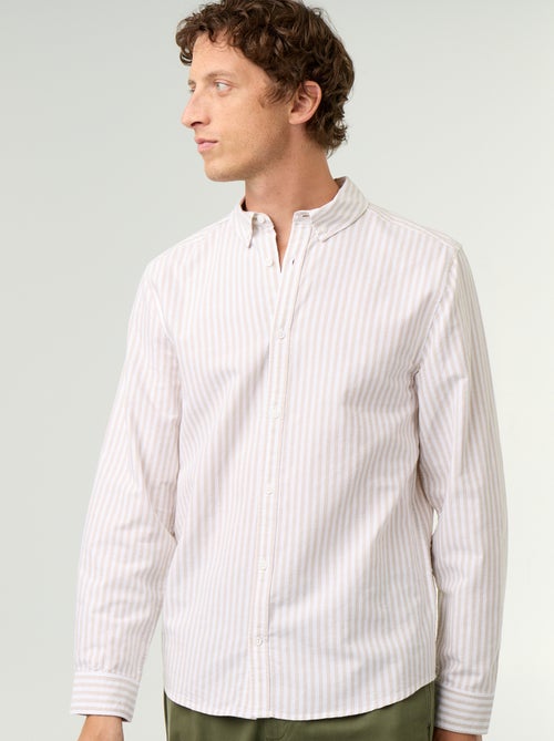 Chemise rayée avec col boutonné - Kiabi Chemise rayée avec col boutonné - Kiabi