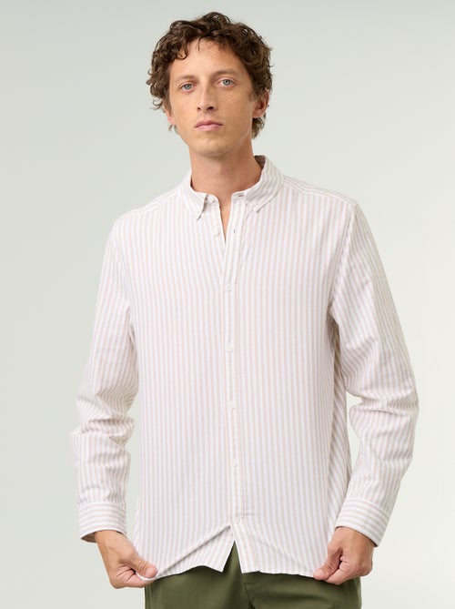 Chemise rayée avec col boutonné - Kiabi Chemise rayée avec col boutonné - Kiabi