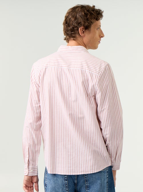 Chemise rayée avec col boutonné - Kiabi