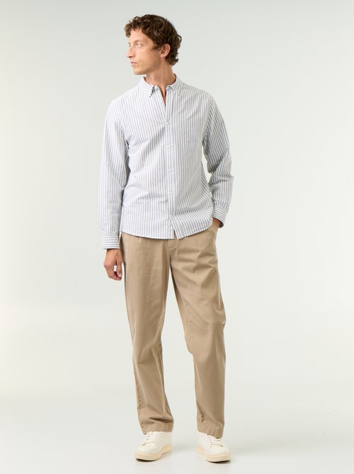 Chemise rayée avec col boutonné - Kiabi Chemise rayée avec col boutonné - Kiabi