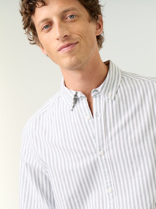 Chemise rayée avec col boutonné - Kiabi Chemise rayée avec col boutonné - Kiabi