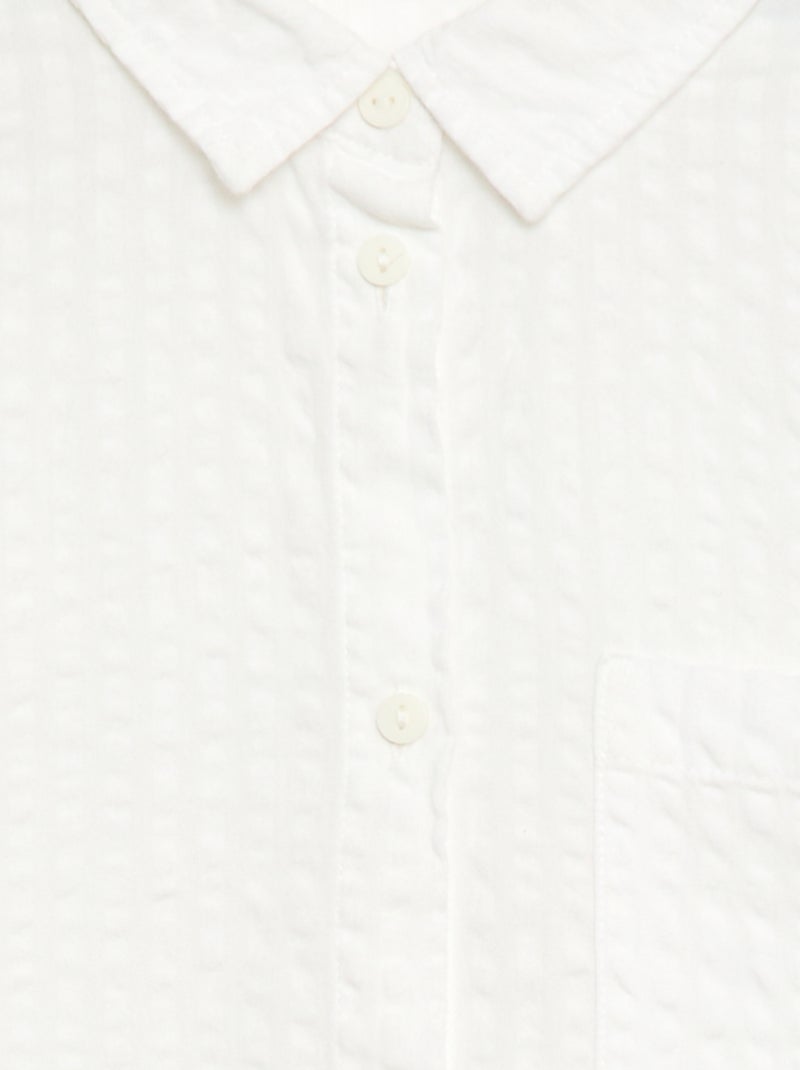 Chemise rayée Blanc - Kiabi