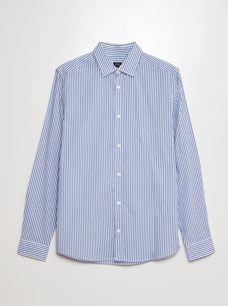 Chemise rayée Bleu - Kiabi