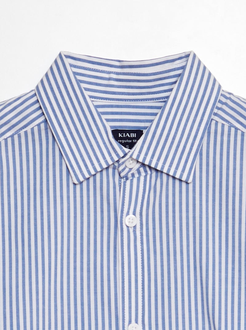 Chemise rayée Bleu - Kiabi