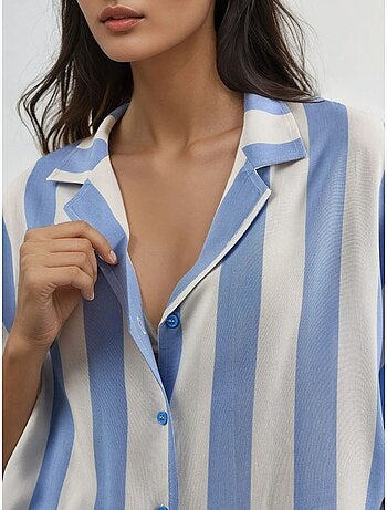 Chemise rayée boutonnée coupe décontractée busem