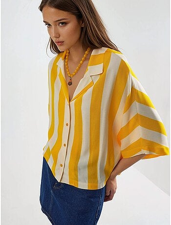 Chemise rayée boutonnée coupe décontractée busem