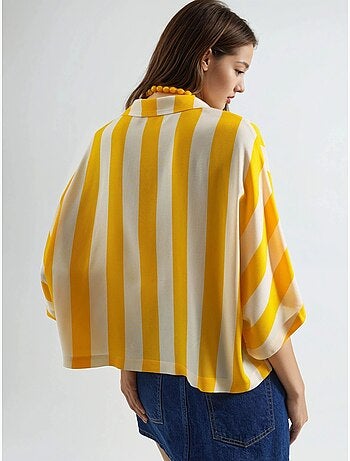 Chemise rayée boutonnée coupe décontractée busem