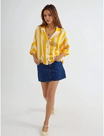 Chemise rayée boutonnée coupe décontractée busem