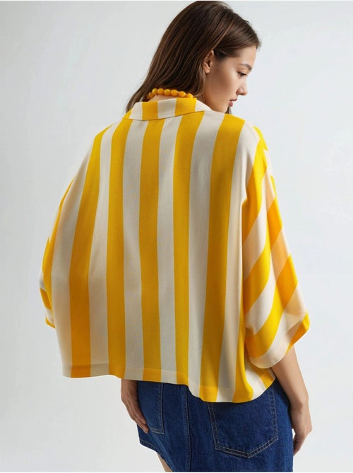 Chemise rayée boutonnée coupe décontractée busem - Kiabi Chemise rayée boutonnée coupe décontractée busem - Kiabi
