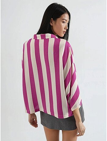 Chemise rayée boutonnée coupe décontractée busem
