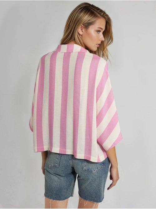 Chemise rayée boutonnée coupe décontractée busem - Kiabi Chemise rayée boutonnée coupe décontractée busem - Kiabi