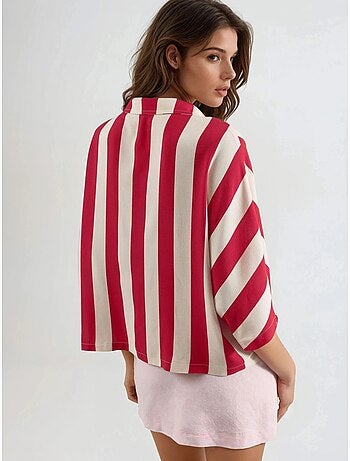 Chemise rayée boutonnée coupe décontractée busem