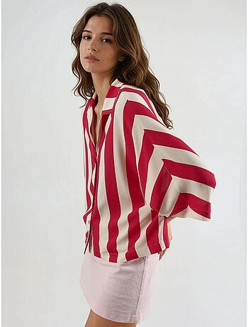 Chemise rayée boutonnée coupe décontractée busem