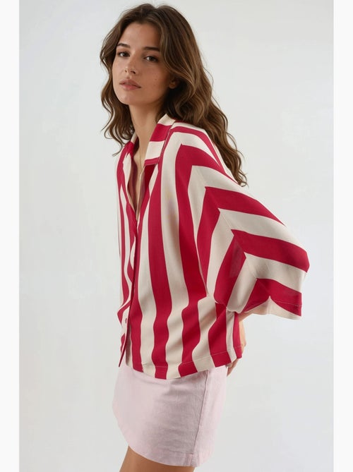 Chemise rayée boutonnée coupe décontractée busem - Kiabi Chemise rayée boutonnée coupe décontractée busem - Kiabi