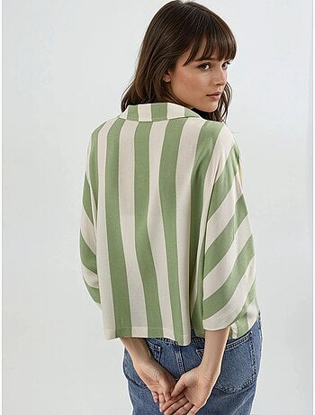 Chemise rayée boutonnée coupe décontractée busem