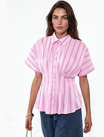 Chemise rayée cintrée à la taille hiccup