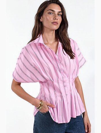 Chemise rayée cintrée à la taille hiccup