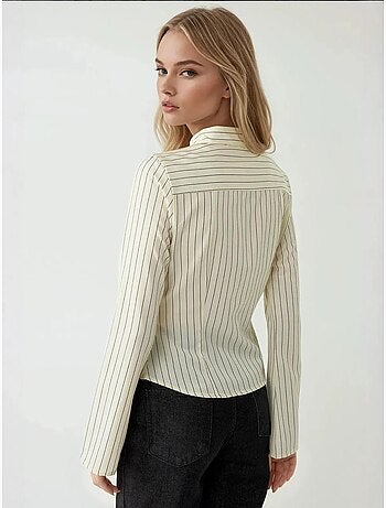Chemise rayée coupe slim avec col chemise hiccup
