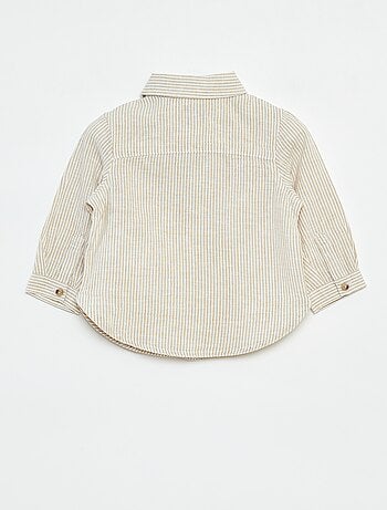Chemise rayée en chambray