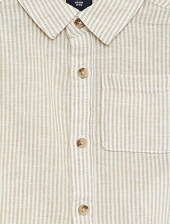 Chemise rayée en chambray