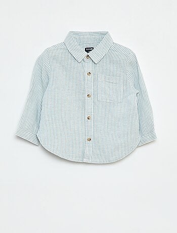 Chemise rayée en chambray