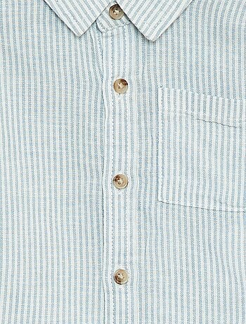 Chemise rayée en chambray